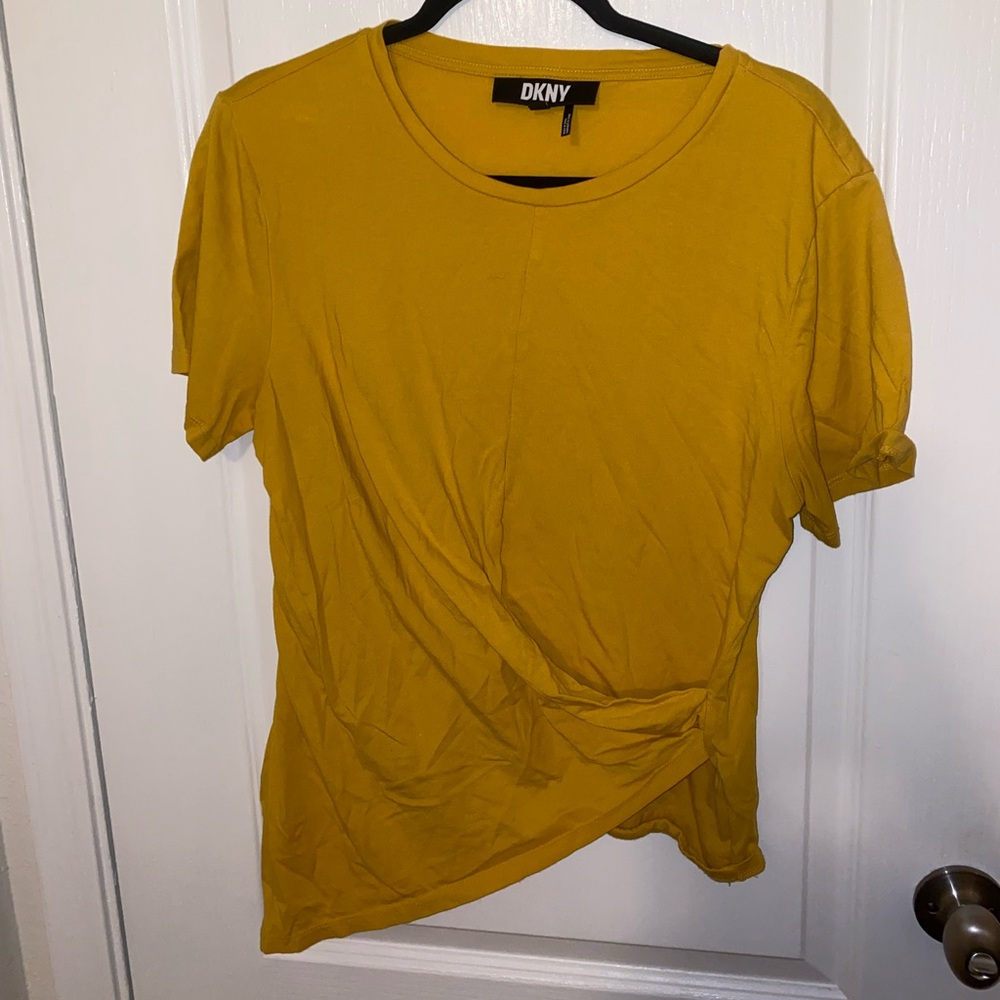 DKNY Golden Yellow Short Sleeve Top